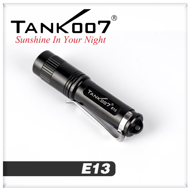 TANK007 E13 120 Lumens Mini Portable Flashlight Torch - Black-2