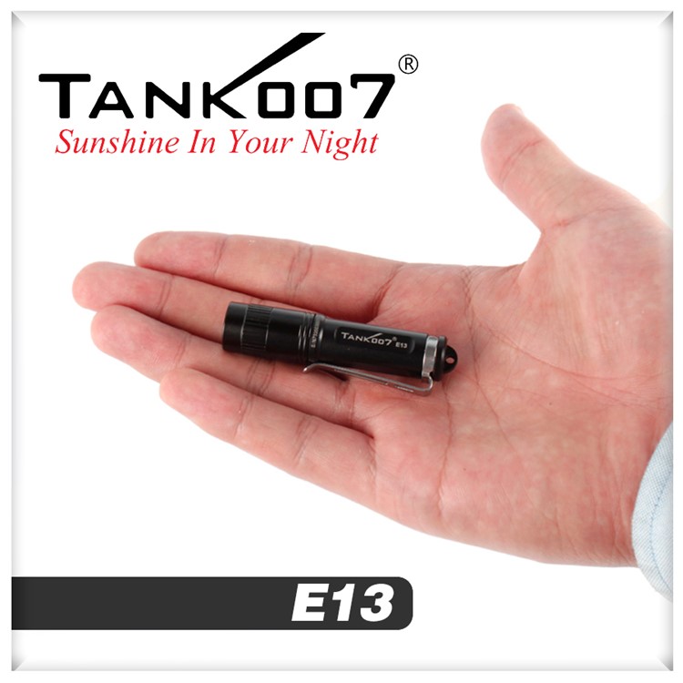TANK007 E13 120 Lumens Mini Portable Flashlight Torch - Black-4