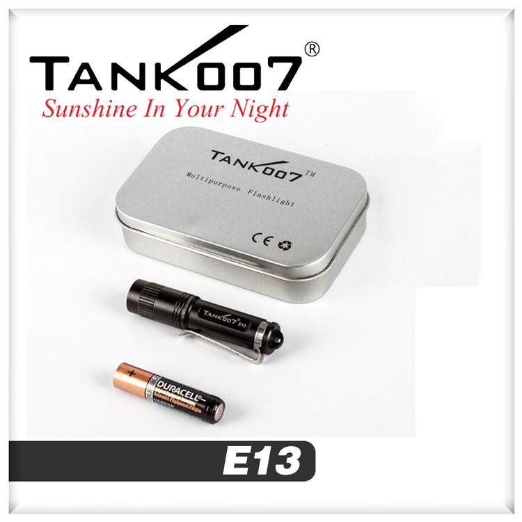 TANK007 E13 120 Lumens Mini Portable Flashlight Torch - Black-5
