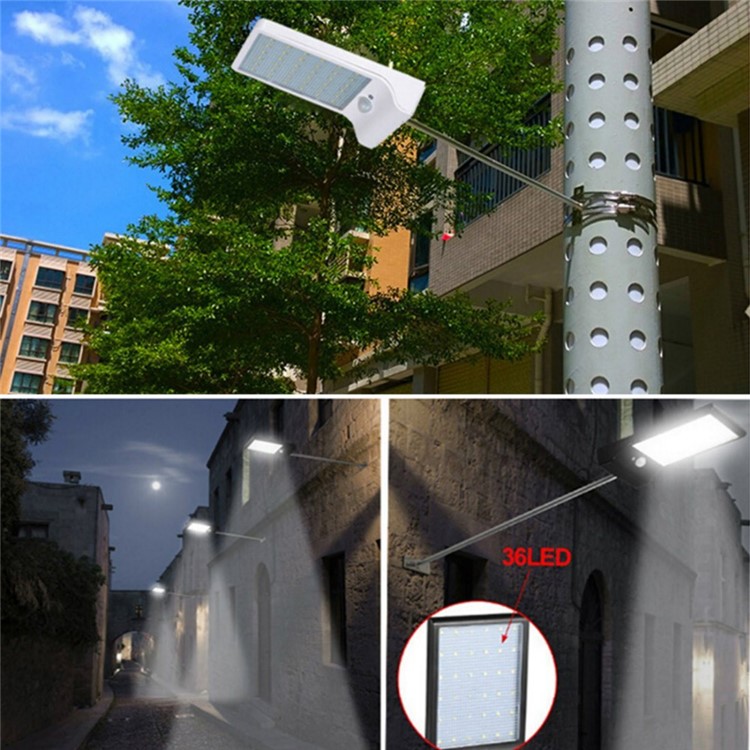 450LM 36 LEDs PIR Motion Sensor Lamp Outdoor Street Waterproof Wall Light - Black-13
