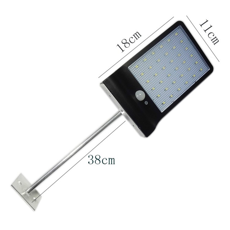 450LM 36 LEDs PIR Motion Sensor Lamp Outdoor Street Waterproof Wall Light - Black-3