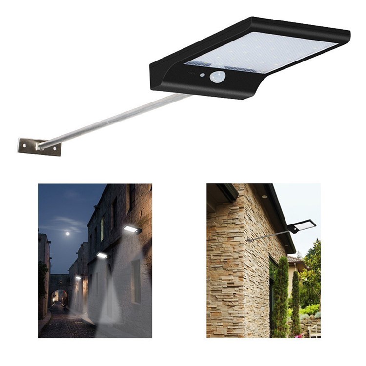 450LM 36 LEDs PIR Motion Sensor Lamp Outdoor Street Waterproof Wall Light - Black-8