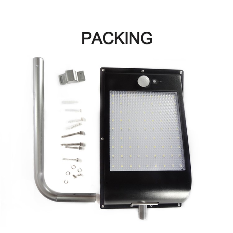 Outdoor IP65 Waterproof 1000 Lumens 81 LEDs PIR Motion Sensor Solar Lamp Street Light-9