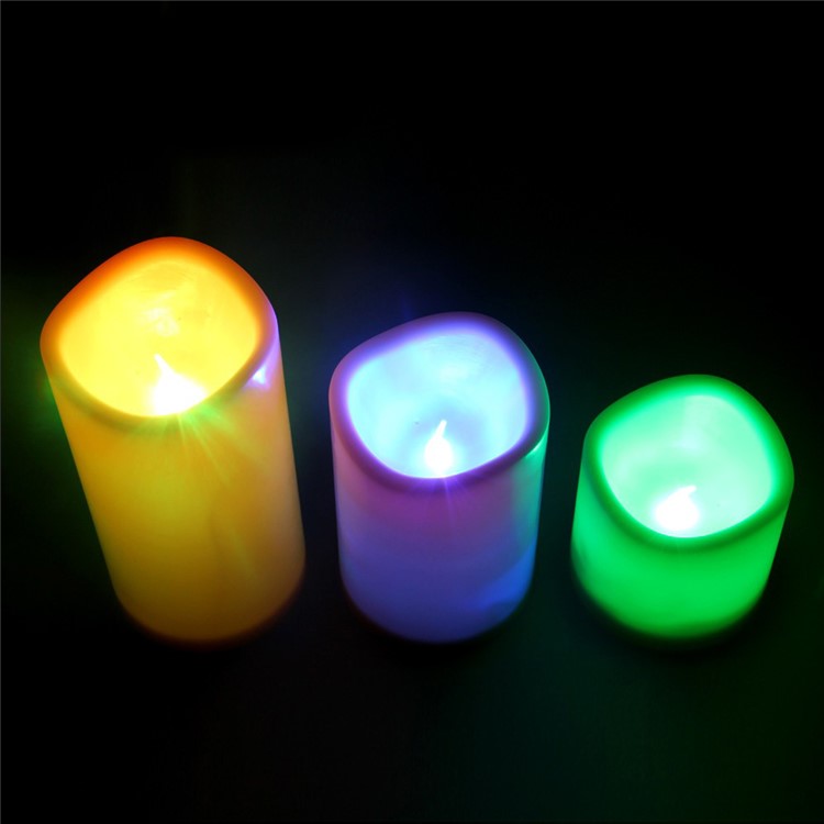 YOUOKLIGHT 3Pcs / Set YK2271 Mudança de cor LED Vela eletrônica LED Candle Lights com controle remoto-10