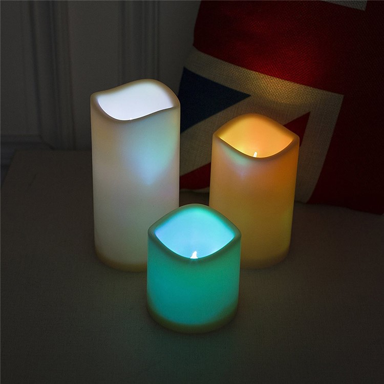 YOUOKLIGHT 3Pcs / Set YK2271 Mudança de cor LED Vela eletrônica LED Candle Lights com controle remoto-19