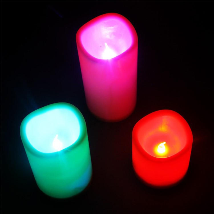 YOUOKLIGHT 3Pcs / Set YK2271 Mudança de cor LED Vela eletrônica LED Candle Lights com controle remoto-25