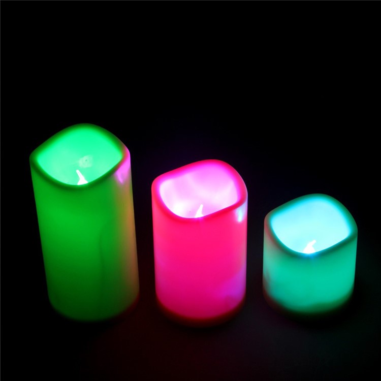 YOUOKLIGHT 3Pcs / Set YK2271 Mudança de cor LED Vela eletrônica LED Candle Lights com controle remoto-26