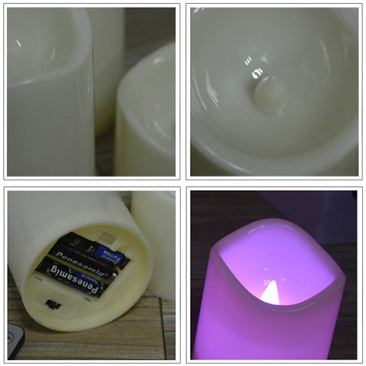 YOUOKLIGHT 3Pcs / Set YK2271 Mudança de cor LED Vela eletrônica LED Candle Lights com controle remoto-5