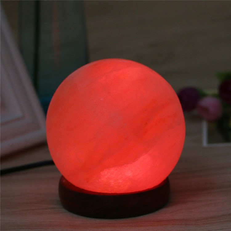 YK2290 3W 5V Multi-color Spherical Himalayan Crystal Salt Lamp Air Purifier Night Light-13