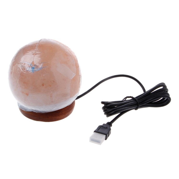 YK2290 3W 5V Multi-color Spherical Himalayan Crystal Salt Lamp Air Purifier Night Light-4