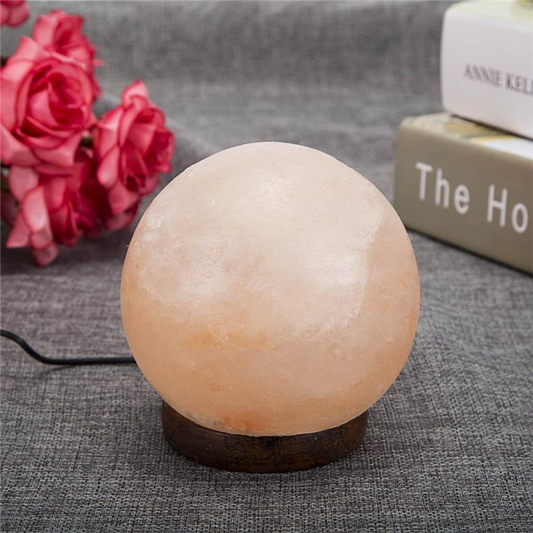 YK2290 3W 5V Multi-color Spherical Himalayan Crystal Salt Lamp Air Purifier Night Light-5