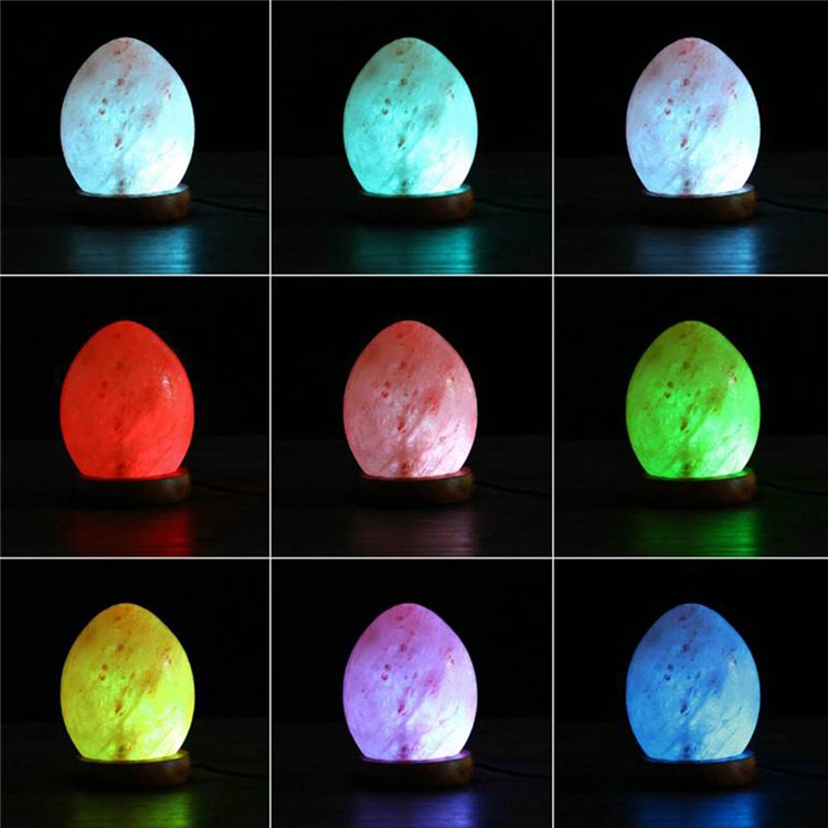 YOUOKLIGHT YK2294 Egg Shaped Natural Himalayan Salt Lamp Air Purifier Night Light Bedside Home Decor-4
