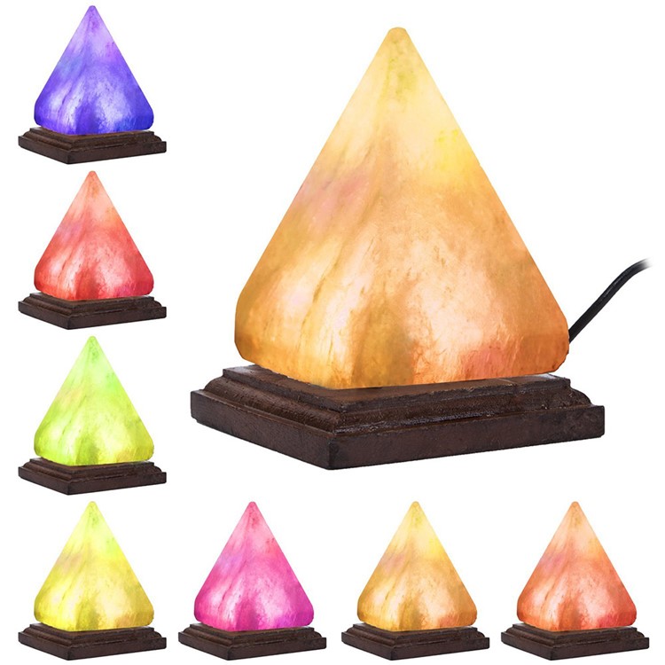 YOUOKLIGHT YK2292 Hand Crafted Pyramid-shaped Natural Himalayan Salt Lamp USB Air Purifier Table Lamp-1