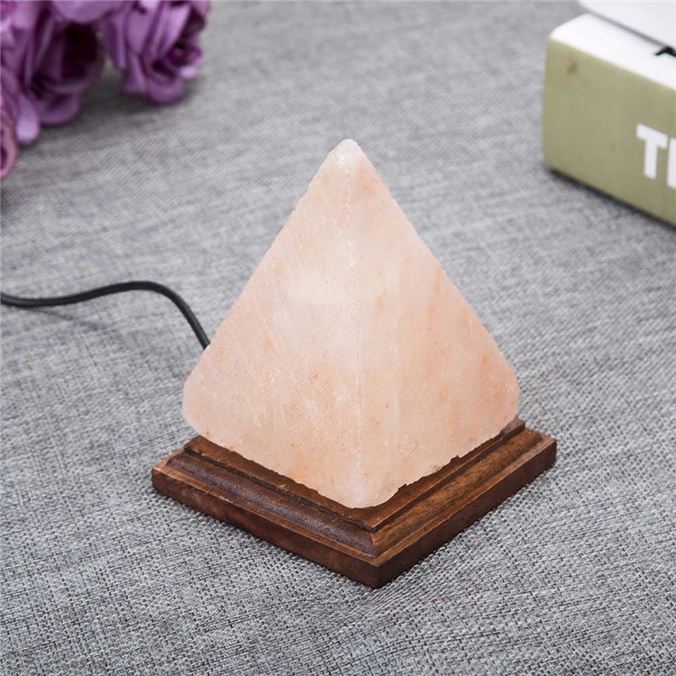 YOUOKLIGHT YK2292 Hand Crafted Pyramid-shaped Natural Himalayan Salt Lamp USB Air Purifier Table Lamp-2
