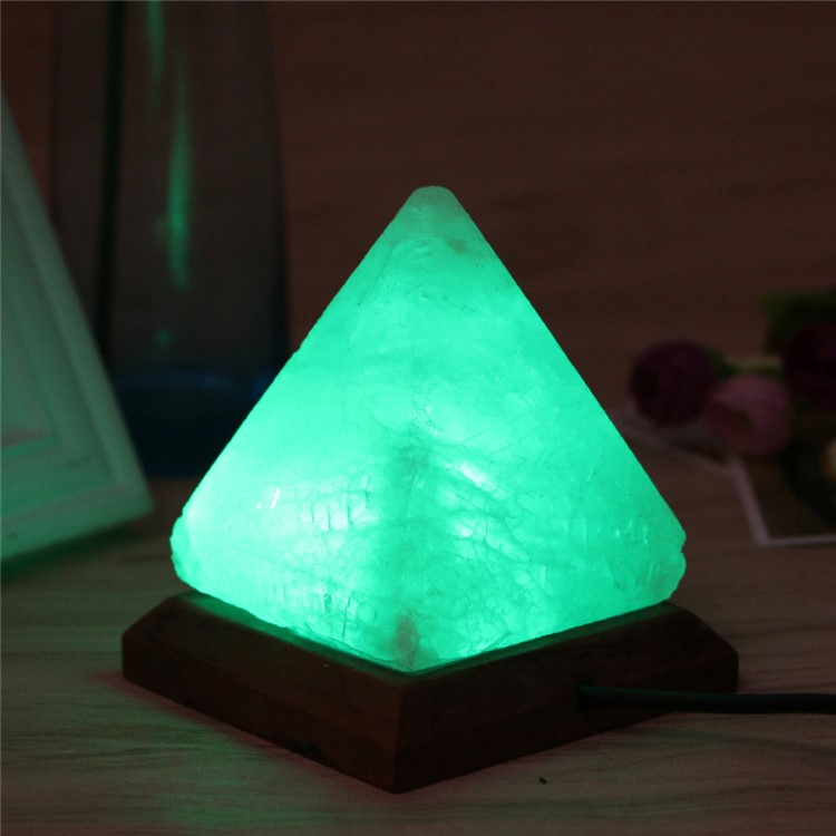 YOUOKLIGHT YK2292 Hand Crafted Pyramid-shaped Natural Himalayan Salt Lamp USB Air Purifier Table Lamp-6