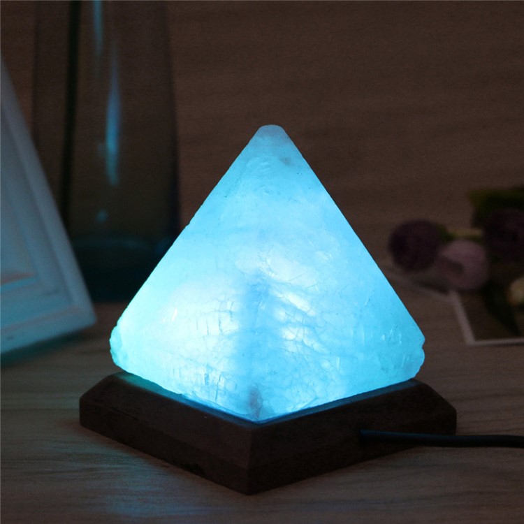 YOUOKLIGHT YK2292 Hand Crafted Pyramid-shaped Natural Himalayan Salt Lamp USB Air Purifier Table Lamp-7