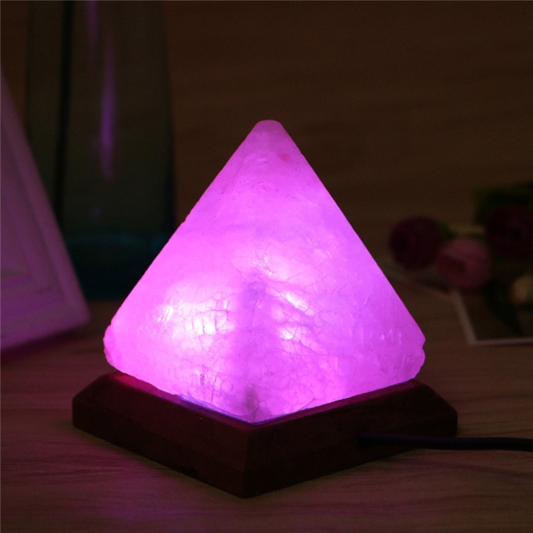 YOUOKLIGHT YK2292 Hand Crafted Pyramid-shaped Natural Himalayan Salt Lamp USB Air Purifier Table Lamp-8