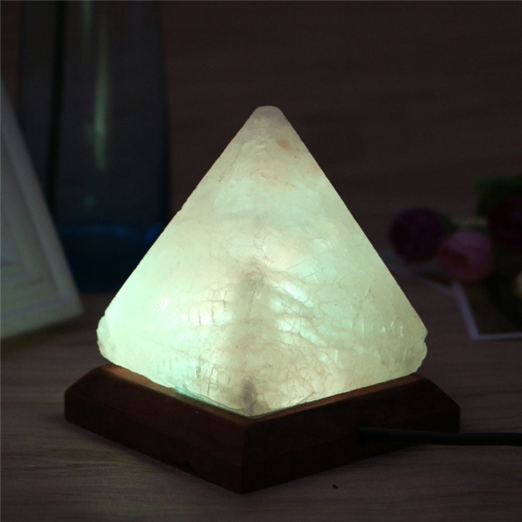 YOUOKLIGHT YK2292 Hand Crafted Pyramid-shaped Natural Himalayan Salt Lamp USB Air Purifier Table Lamp-9