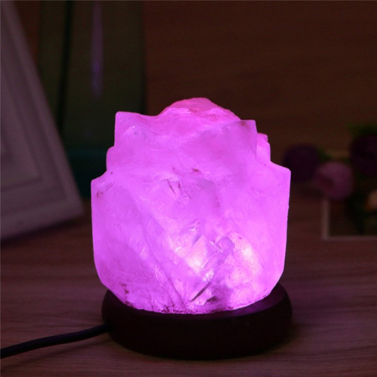 YOUOKLIGHT YK2298 Hand Crafted Flower-shaped Natural Himalayan Salt Lamp Air Purifier Night Light-13
