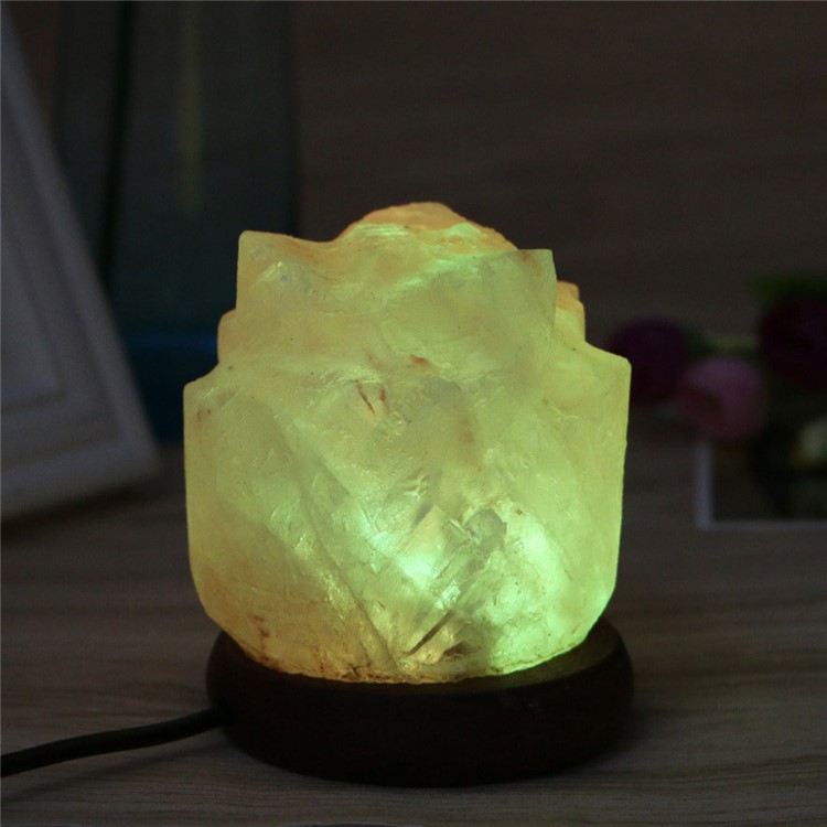 YOUOKLIGHT YK2298 Hand Crafted Flower-shaped Natural Himalayan Salt Lamp Air Purifier Night Light-14
