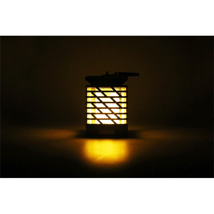Hanging LED Solar Lantern Candles for Outdoor Garden Lawn Yard - Black / White-12