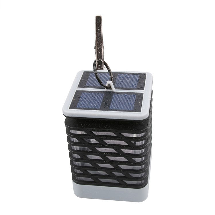 Hanging LED Solar Lantern Candles for Outdoor Garden Lawn Yard - Black / White-3