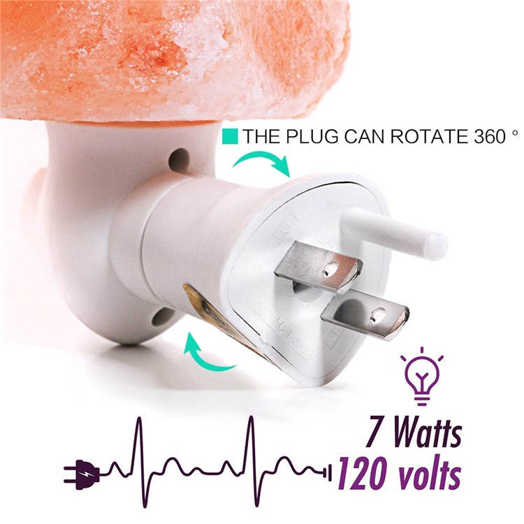 YouOKLight YK2291 7W 120V Warm White Himalayan Salt Lamps Crystal Salt Lamp - US Plug-15