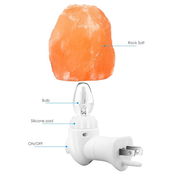 YouOKLight YK2291 7W 120V Warm White Himalayan Salt Lamps Crystal Salt Lamp - US Plug-3