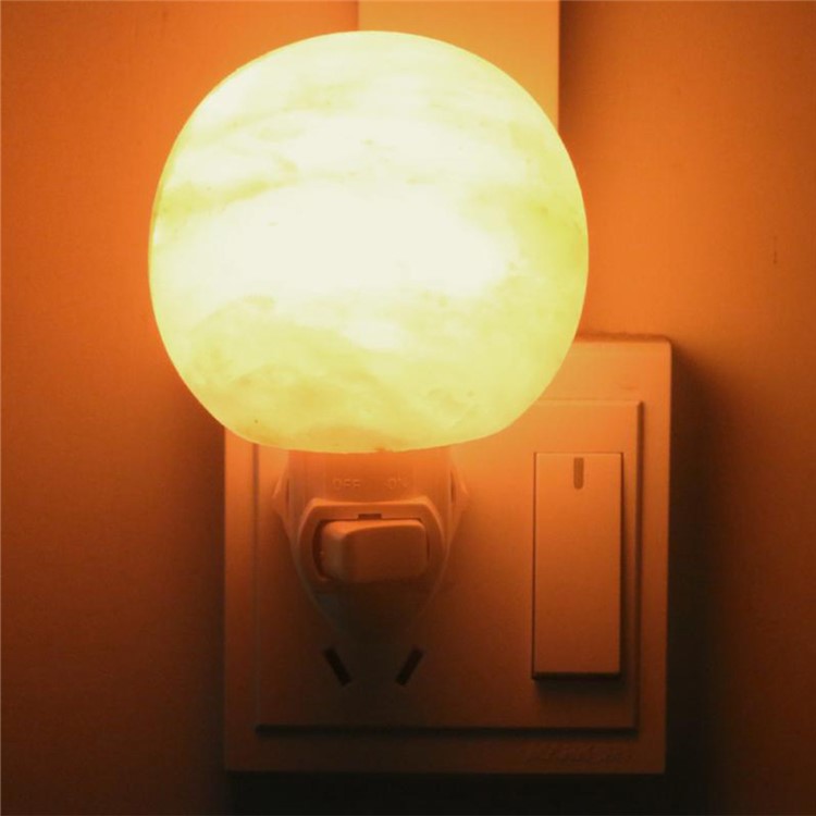 YouOKLight YK2295 7W 120V Warm White Himalayan Globe Sphere Salt Lamp - US Plug-7