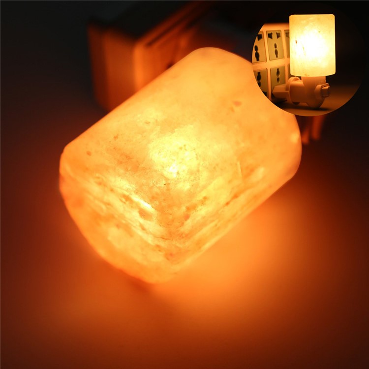 YOUOKLIGHT YK2299 Mini Himalayan Salt Lamp Cylinder Shape Air Purifier Warm White Wall Light - US Plug-11