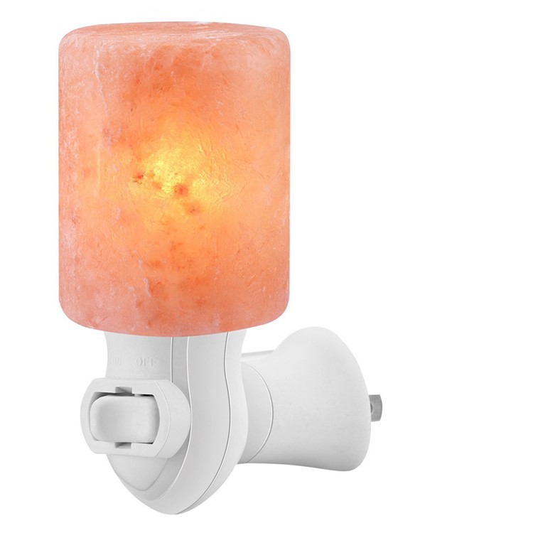 YOUOKLIGHT YK2299 Mini Himalayan Salt Lamp Cylinder Shape Air Purifier Warm White Wall Light - US Plug-2