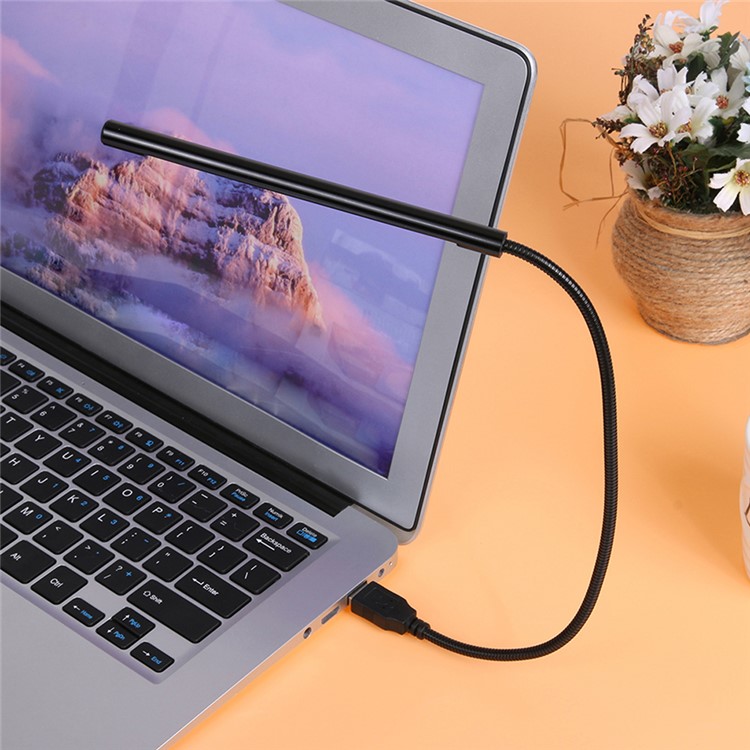 10-LED Metal Flexible USB Light Eye Protect Night Lamp - Black-4
