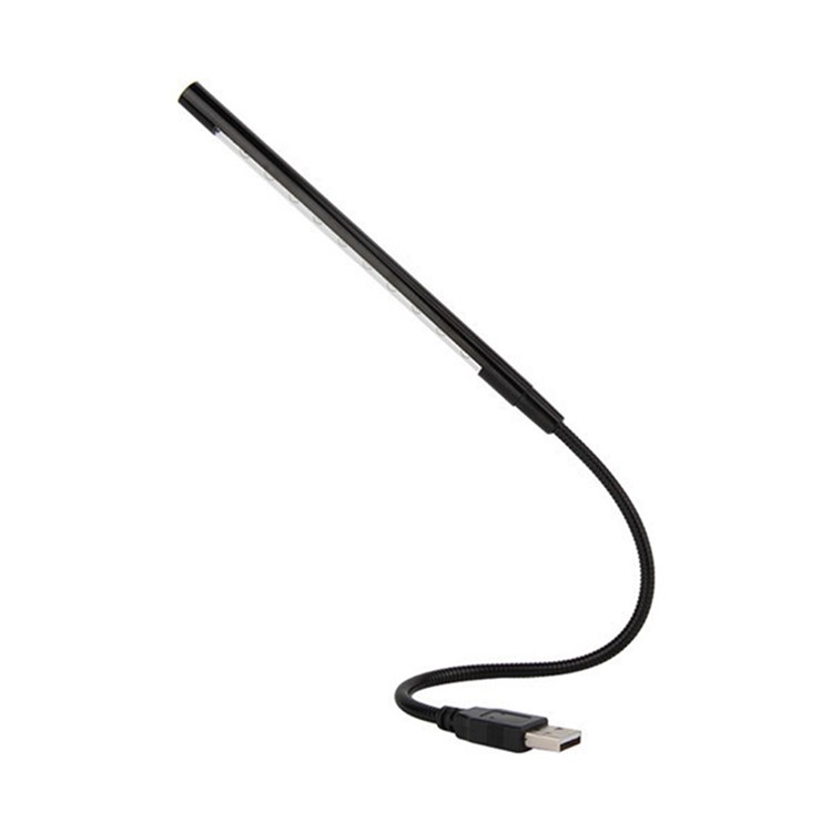 10-LED Metal Flexible USB Light Eye Protect Night Lamp - Black-6