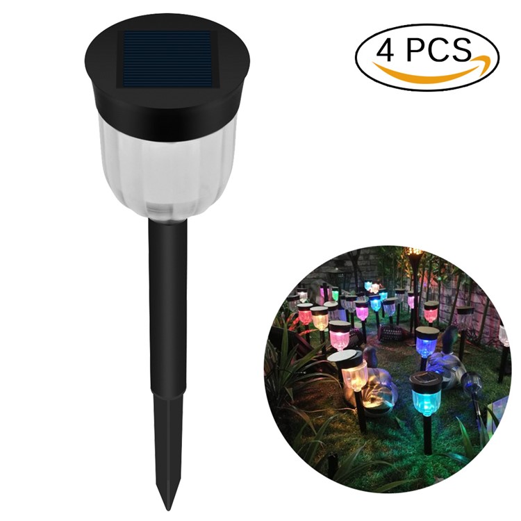 4PCS/Set LED Auto On/Off Lamp Waterproof Outdoor Solar Lights-1