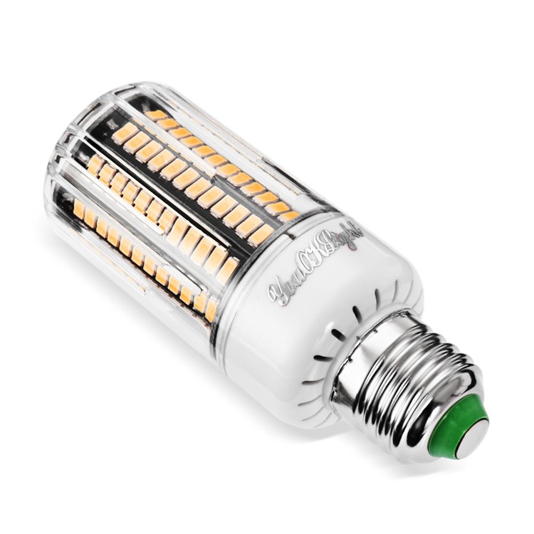 4PCS/Set 12W E27 SMD 5733 1100LM 136-LED Corn Light Bulb with Cover - Warm White-4