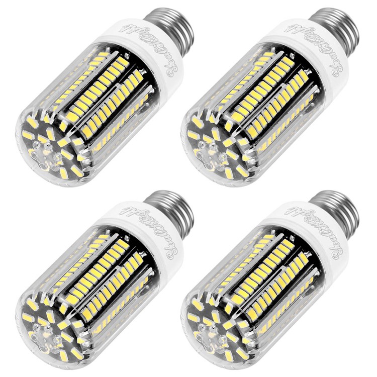 4PCS/Set YOUOKLIGHT E27 12W SMD 5733 1100LM 136-LED Corn Light Bulb with Cover - Cool White-1