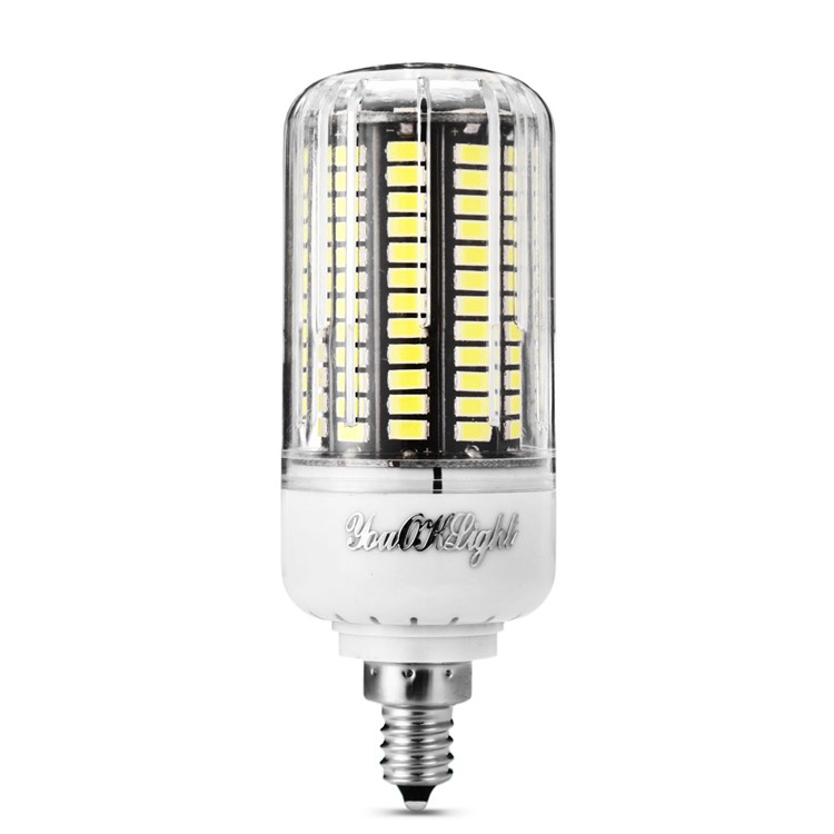 4PCS/Set YOUOKLIGHT 12W E14 SMD 5733 1100LM 136-LED Corn Light Bulb with Cover - Cool White-2