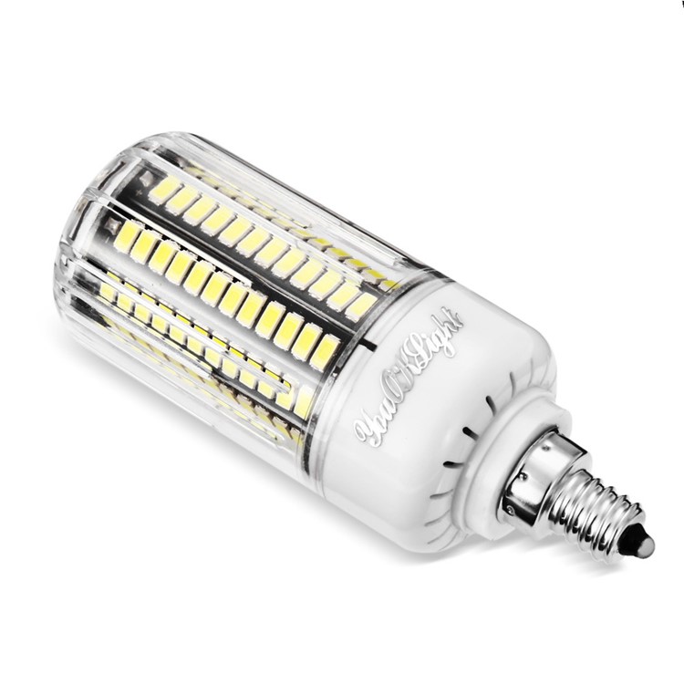 4PCS/Set YOUOKLIGHT 12W E14 SMD 5733 1100LM 136-LED Corn Light Bulb with Cover - Cool White-4
