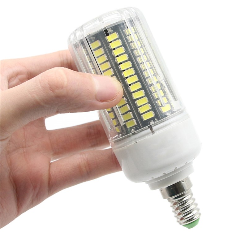 2PCS/Set 12W E12 SMD 5733 1100LM 136-LED Corn Light Bulb with Cover - Cool White-3