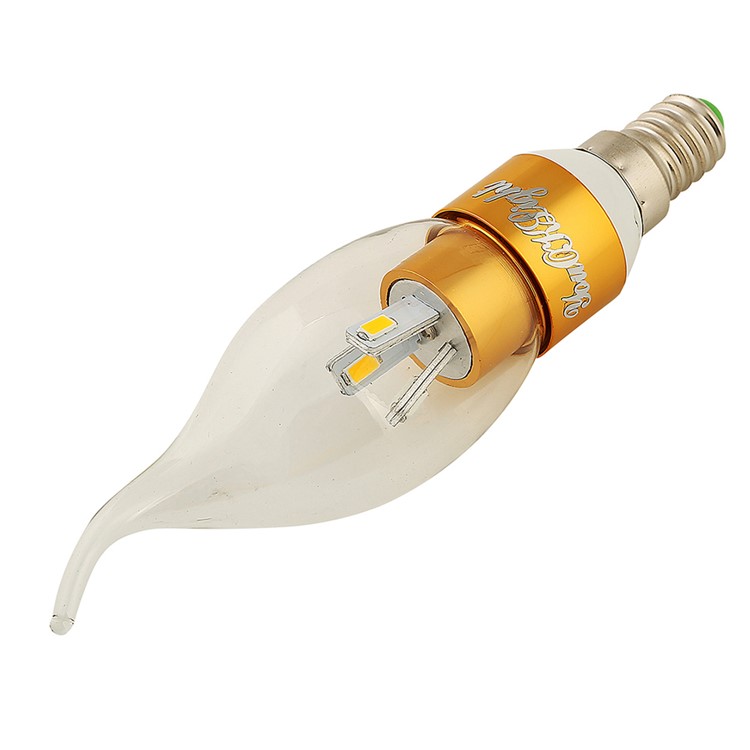 YOUOKLIGHT YK0356 10Pcs/Set E14 3W 220lm 6-SMD 5730 Warm White LED Tail Shape Candle Bulb-2