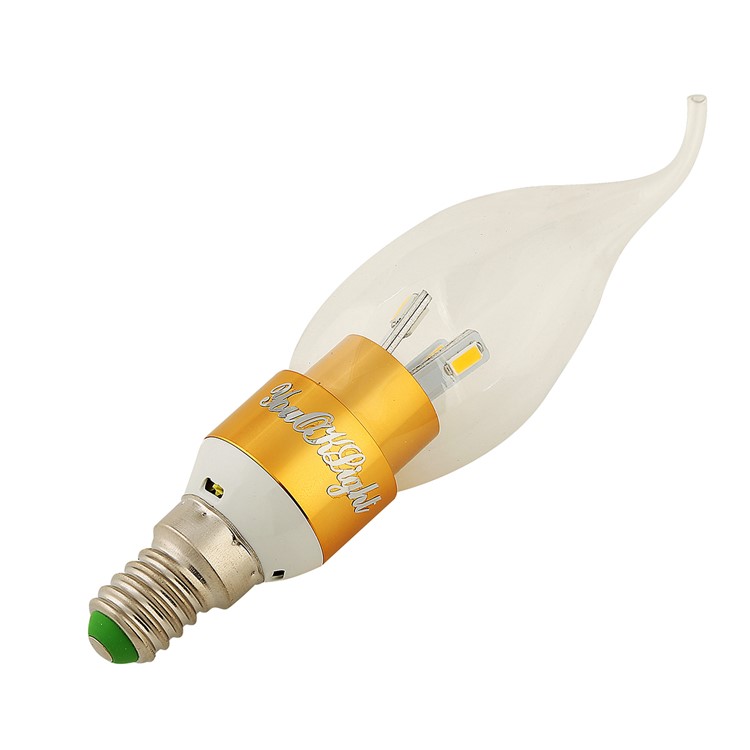 YOUOKLIGHT YK0356 10Pcs/Set E14 3W 220lm 6-SMD 5730 Warm White LED Tail Shape Candle Bulb-3