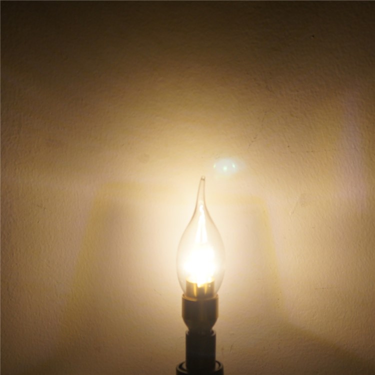 YOUOKLIGHT YK0356 10Pcs/Set E14 3W 220lm 6-SMD 5730 Warm White LED Tail Shape Candle Bulb-7