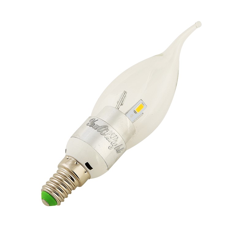 YOUOKLIGHT YK0355 4Pcs/Set E14 3W 3000K 280LM SMD 5730 Candle Tail Warm White Bulb-2