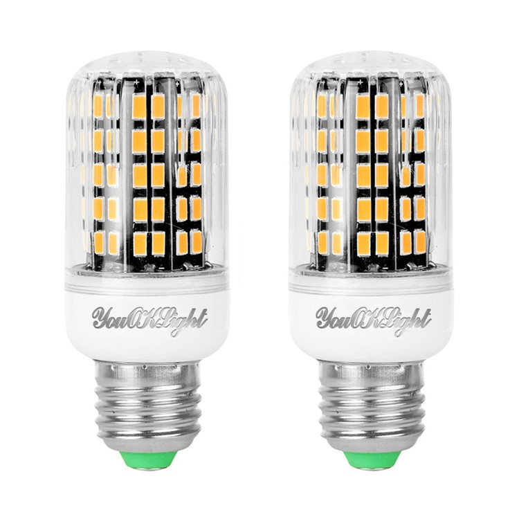 2PCS/Set 10W E27 SMD 5733 950LM 108-LED Corn Light Bulb with Cover - Warm White-1