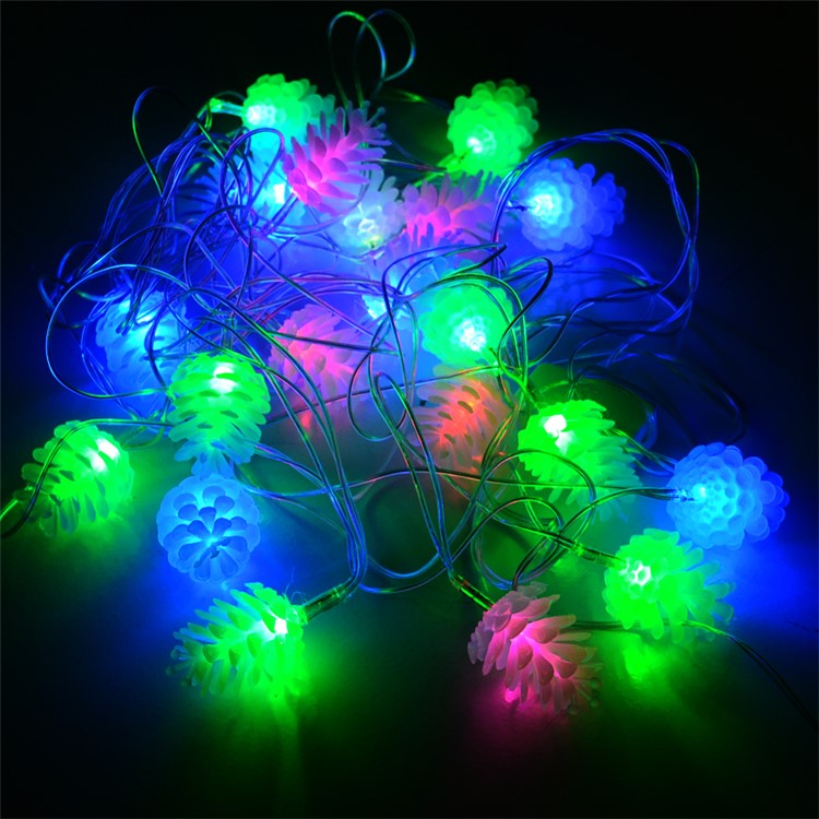 YouOKLight Holiday 4W 20-LED RGB Pineal String Light for Christmas Decoration - White / EU Plug-3