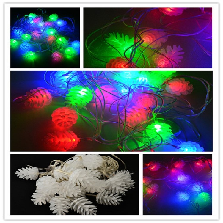 YouOKLight Holiday 4W 20-LED RGB Pineal String Light for Christmas Decoration - White / EU Plug-4