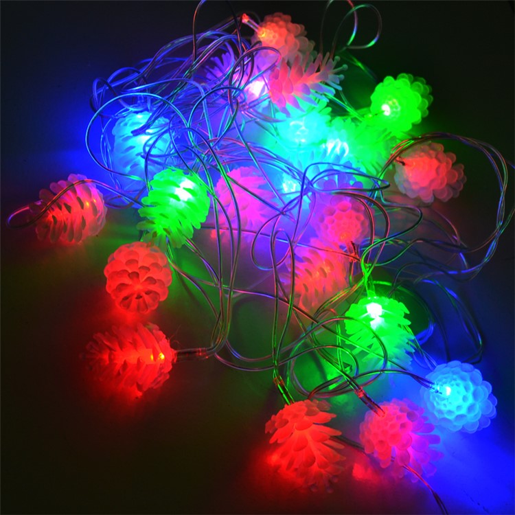 YouOKLight Holiday 4W 20-LED RGB Pineal String Light for Christmas Decoration - White / EU Plug-5