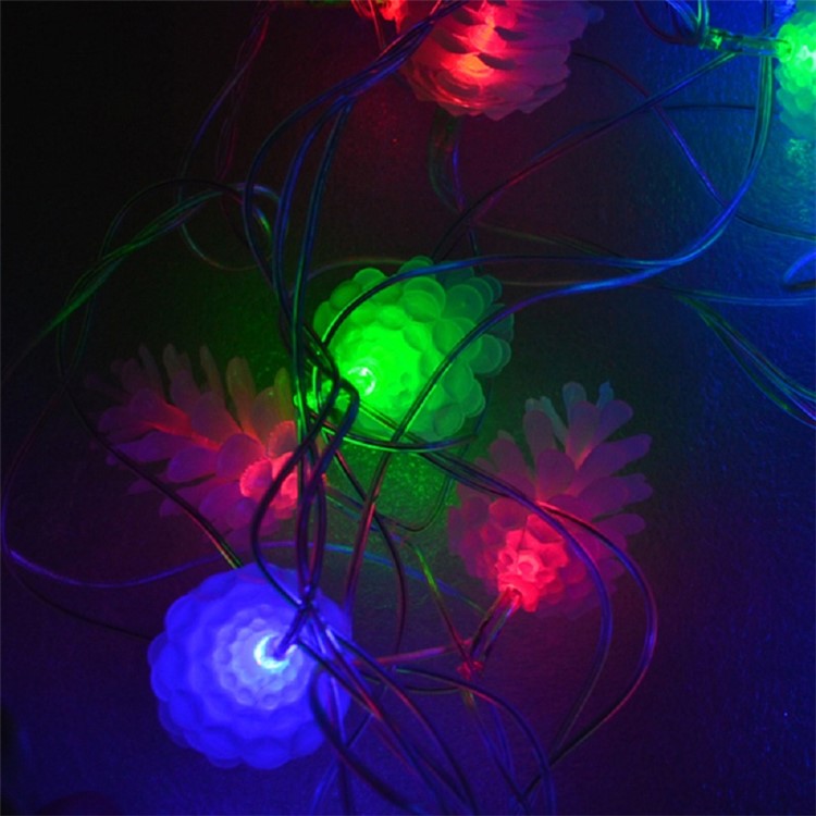 YouOKLight Holiday 4W 20-LED RGB Pineal String Light for Christmas Decoration - White / EU Plug-7