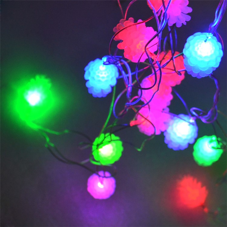 YouOKLight Holiday 4W 20-LED RGB Pineal String Light for Christmas Decoration - White / EU Plug-8