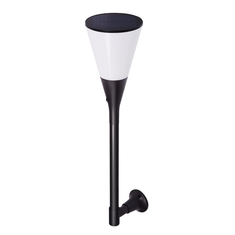 2Pcs/Set YY9605-5 LED Solar Torch Light Wineglass Flickering Flame LED Garden Light - Warm White-5